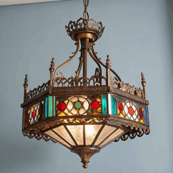 listawork Vintage Brass Chandelier